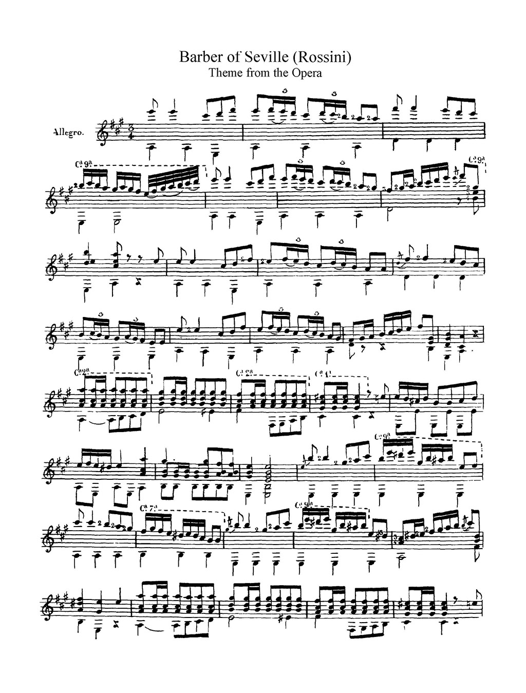 魅力古典吉他 塞维利亚理发师(罗西尼)歌剧院主题曲
